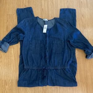 LOFT Denim Blue Jumpsuit